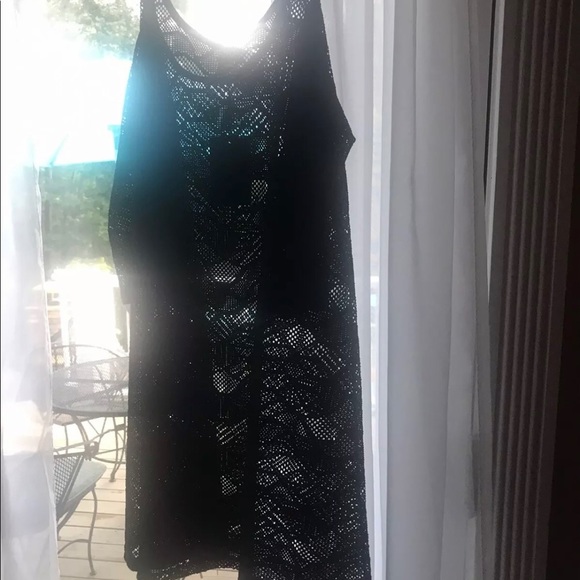 Spiaggia Dolce Black Lace Cover Up Swim Dress - Picture 7 of 7